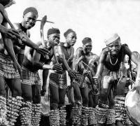 Cultural troupe from central Nigeria at Durbar festival in 1956