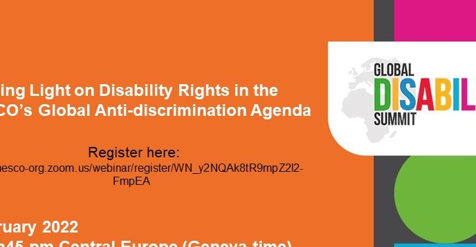 UNESCO to host side event on disability rights during the 2022 Global Disability Summit