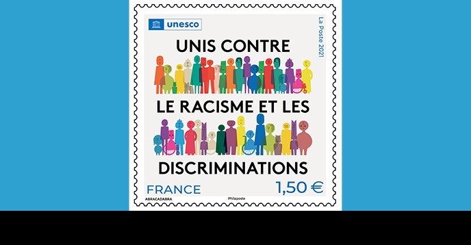 UNESCO "United against racism and discrimination" stamp receives honourable award from La Poste in France